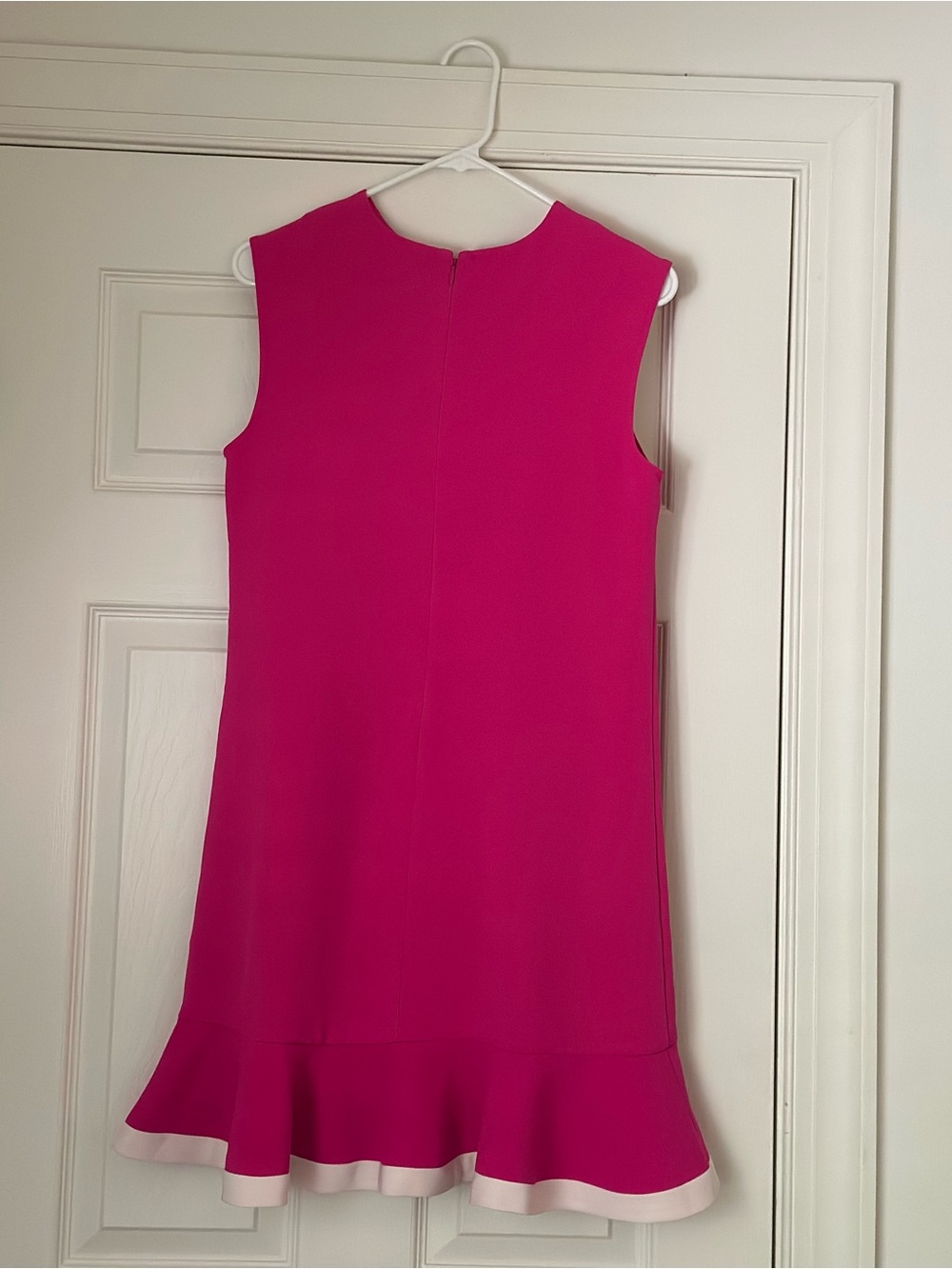 Victoria Beckham Fuchsia Ruffle-Hem Dress